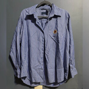2000s pinstripe cotton button up size large